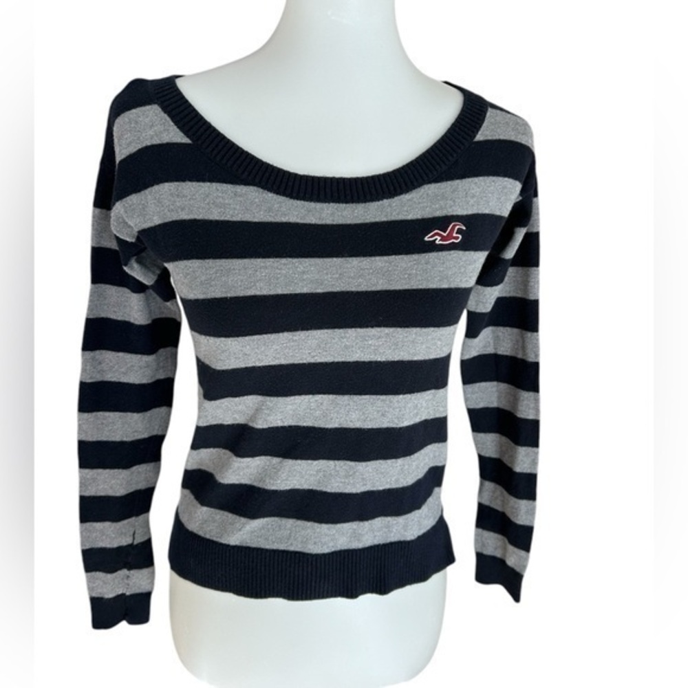 Hollister striped scoop neck sweater